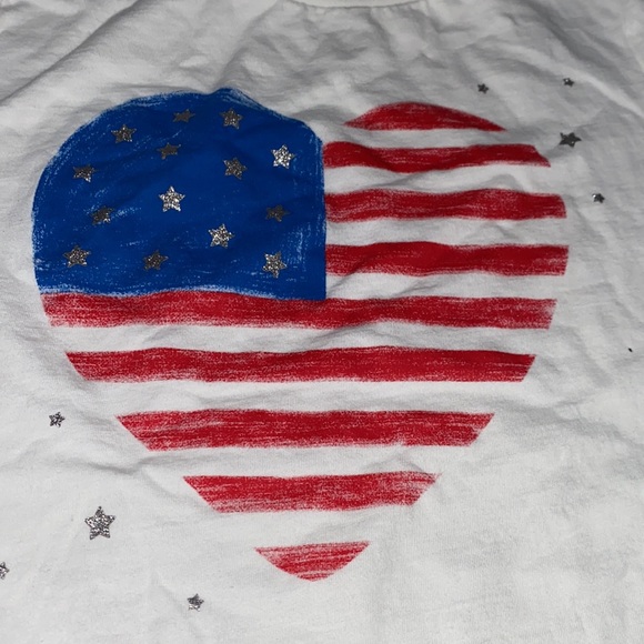 Carter’s Kid Heart T Shirt Stars Stripes Patriotic 4Th July Girls 14 - Picture 3 of 7